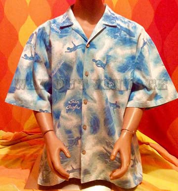 1960s Vintage Men's Surfing Short Sleeve Shirt by Benny's, Cotton XXL, Hawaiian, Aloha, Mid Century, Surfer, Surf, Tiki Oasis, Pop Art, Beatnik, Groovy, Rincon, Windan Sea, San Onofre, Swami's and Malibu.